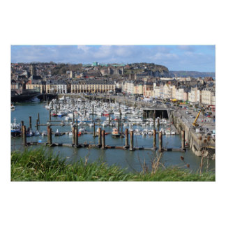 Póster Puerto de Dieppe, Normandía, Francia,