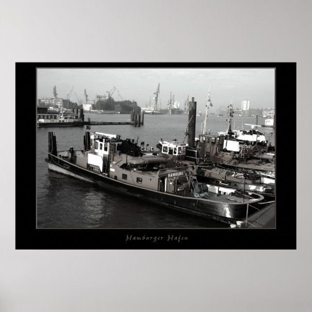Póster Puerto de Hamburgo (Frente)