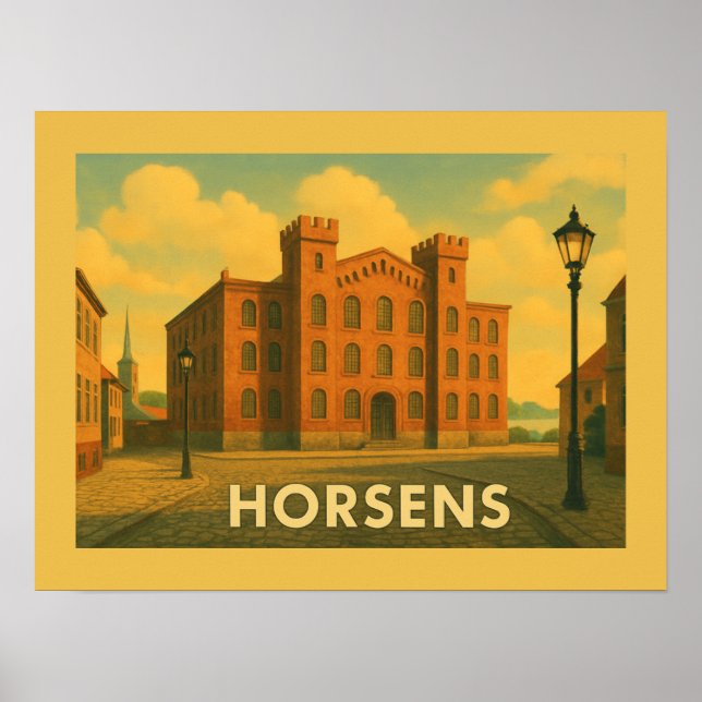 Póster Puerto de Horsens, Dinamarca (Frente)