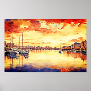 Póster Puerto de la Ciudad