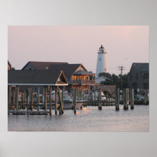 Póster Puerto de la Isla de Ocracoke
