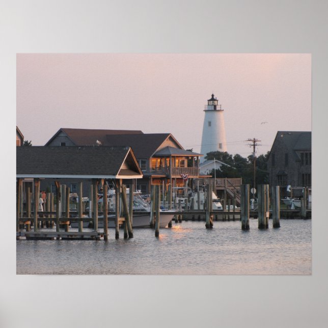 Póster Puerto de la Isla de Ocracoke (Frente)