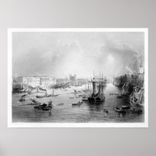 Póster Puerto de Londres 1840