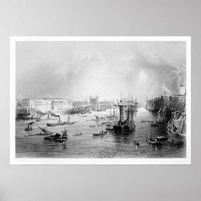Póster Puerto de Londres 1840 (Frente)