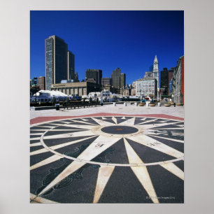 Póster Puerto de los E.E.U.U., Massachusetts, Boston,