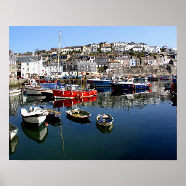 Póster puerto de Mevagissey (Frente)