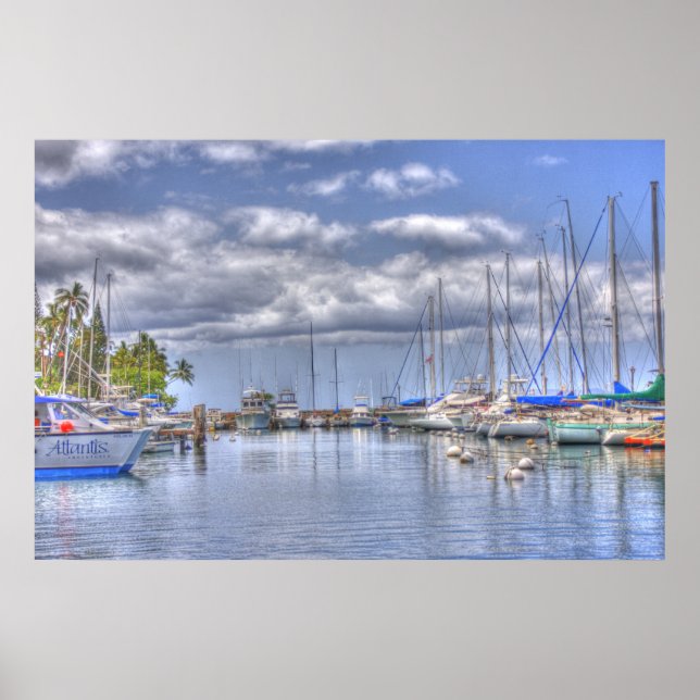 Póster Puerto de Placid Maui (Frente)