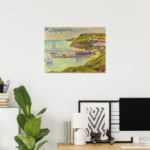 Póster Puerto de Port-en-Bessin, marea alta de Georges Se