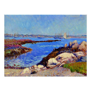 Póster Puerto de Portsmouth, pintura de arte fino de NH,