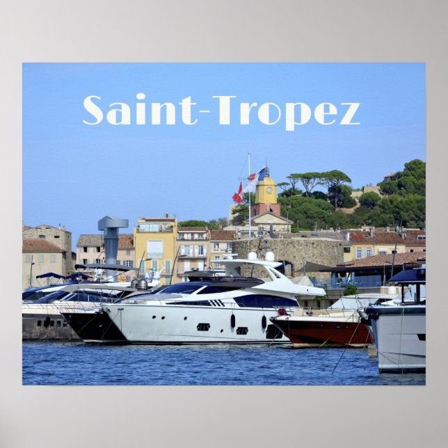 Póster Puerto de Saint-Tropez, Côte d'Azur (Frente)