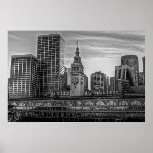 Póster Puerto de San Francisco, el edificio del ferry (Frente)