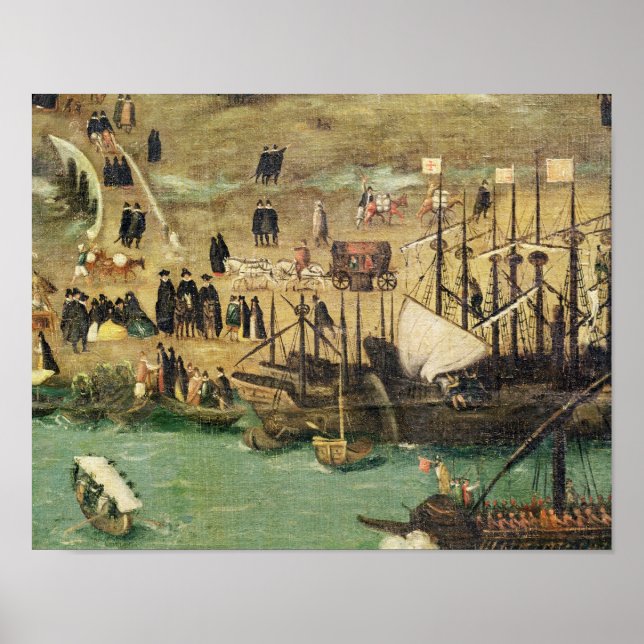 Póster Puerto de Sevilla, c.1590 (Frente)
