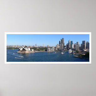 Póster Puerto de Sydney, Ópera, Skyline, Panorámico