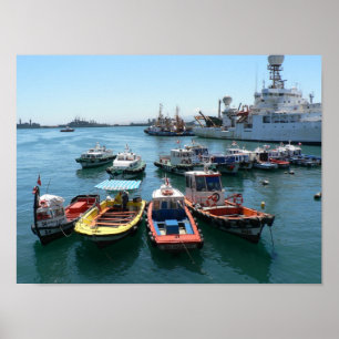 Póster Puerto de Valparaiso, Chile