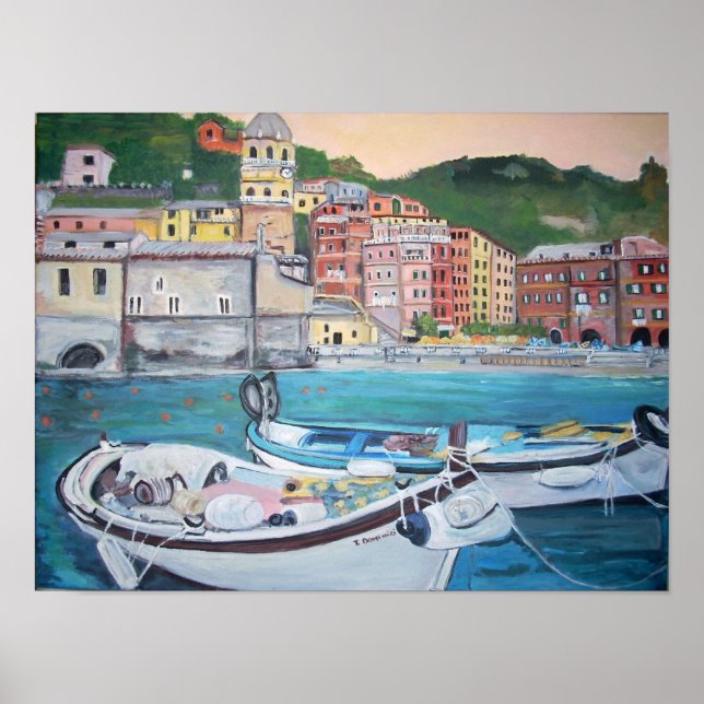 Póster Puerto de Vernazza, Poster de Cinque Terre (Frente)