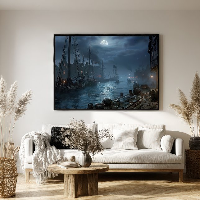 Póster Puerto de Victoria por noche: pueblo pesquero (Subido por el creador)