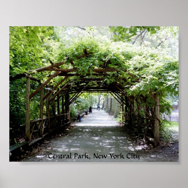 Póster Puerto de Walkway en Central Park, Nueva York (Frente)