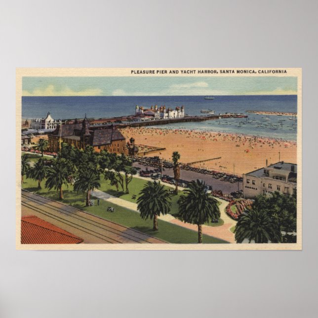 Póster Puerto de Yates y Pier de Placer (Frente)