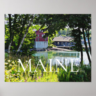 Póster Puerto del Suroeste Maine