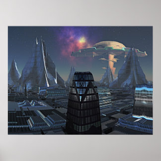 Póster Puerto espacial