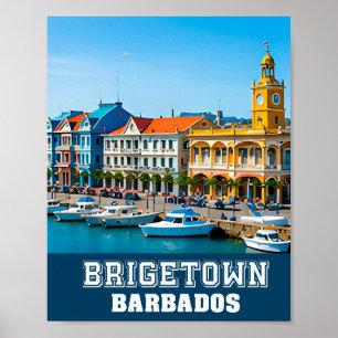 Póster Puerto Histórico de Bridgetown y Encanto Caribeño