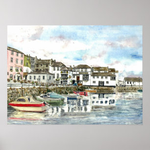 Póster "Puerto interno, poster de Falmouth"