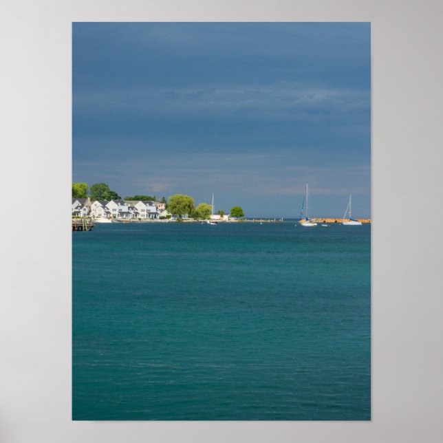 Póster Puerto Isla Mackinac (Frente)