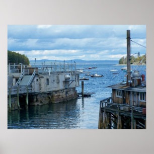 Póster Puerto Maine de la barra