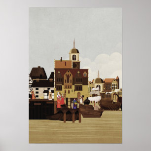 Póster Puerto Medieval