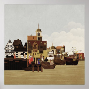 Póster Puerto Medieval