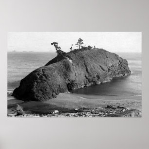 Póster Puerto Orford, opinión de Oregon de la costa de l