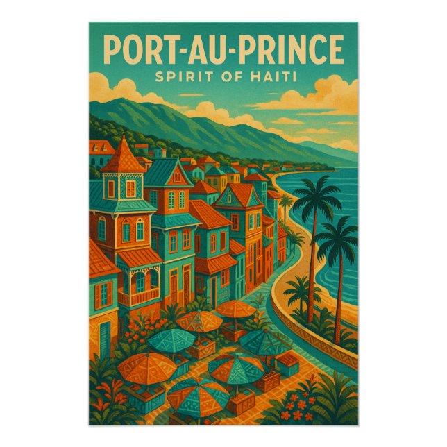Póster Puerto Príncipe — Espíritu de Haití (Anverso)