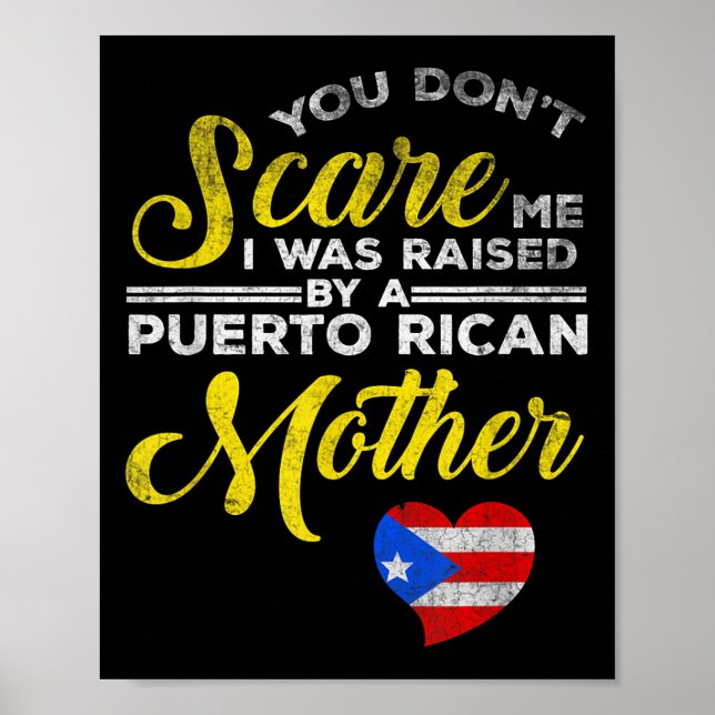 Póster Puerto Rican Funny Quote Puerto Rico Pride Distres (Frente)