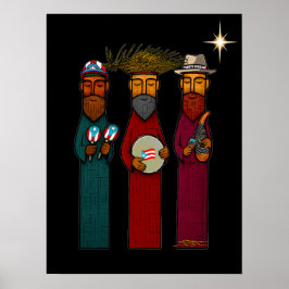 Póster Puerto Rican Three Wise Men – Parranda