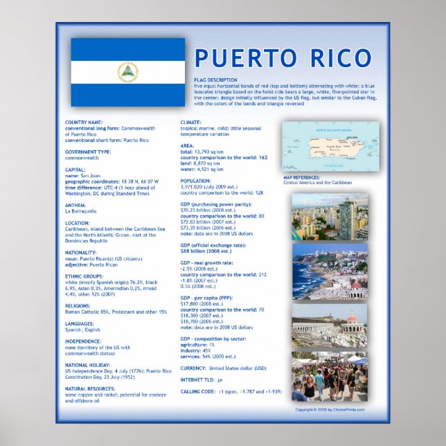 Póster Puerto Rico (Frente)