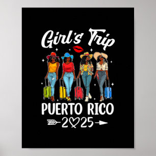 Póster Puerto Rico Chicas Viaje 2025 Cumpleaños Equipo Mu