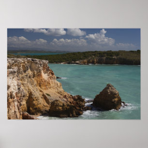 Póster Puerto Rico, Costa Oeste, Cabo Rojo, costa 3