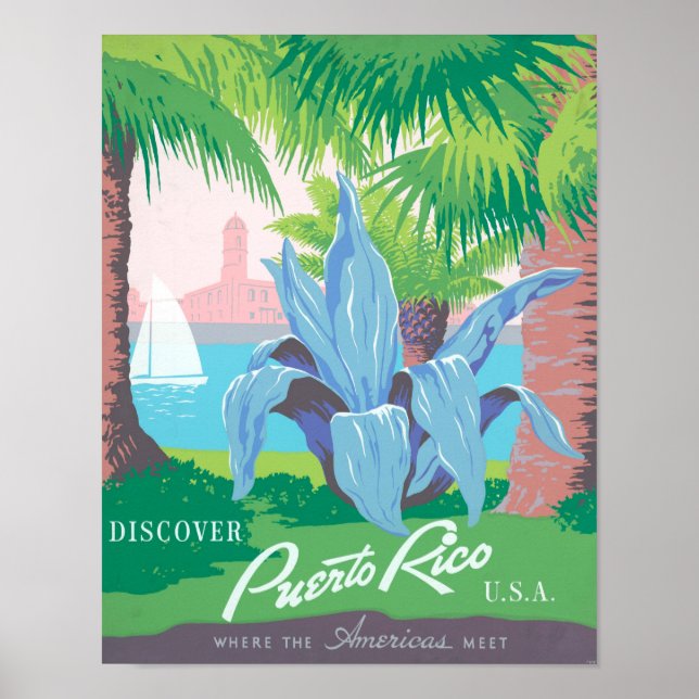 Póster Puerto Rico: Fotos antiguas de la vieja estética (Frente)