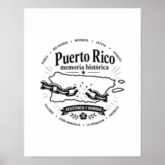 Póster Puerto Rico Memoria Histórica Resistencia
