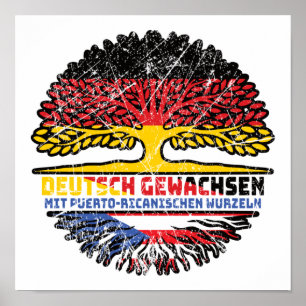 Póster Puerto Rico puertorriqueño alemán Alemania