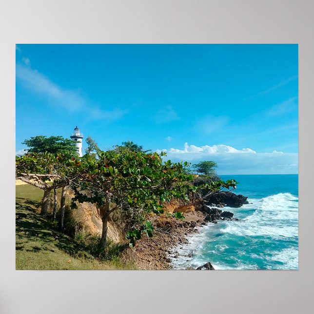 Póster Puerto Rico, Ricon, El Faro (Frente)