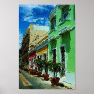 Póster Puerto Rico - San Juan viejo