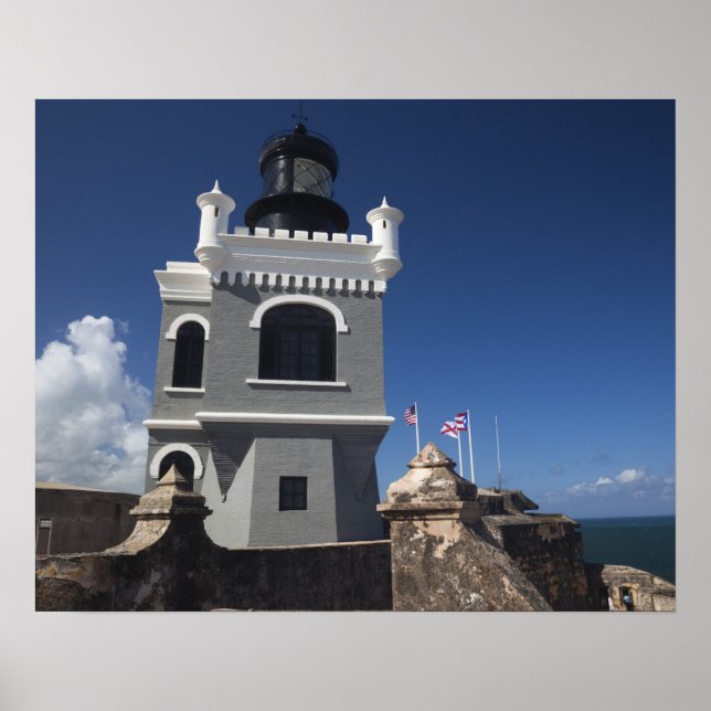 Póster Puerto Rico, San Juan, Viejo San Juan, El Morro (Frente)