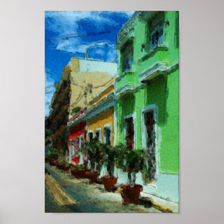 Póster Puerto Rico - Viejo San Juan