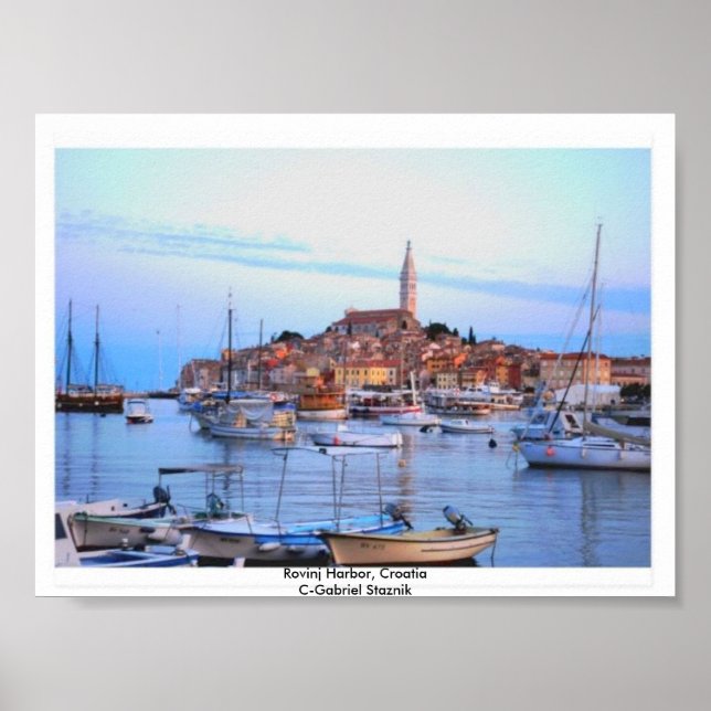 Póster Puerto Rovinj, Poster de Croacia (Frente)