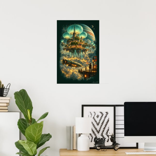Póster Puerto sobre la tormenta (Oficina en casa)