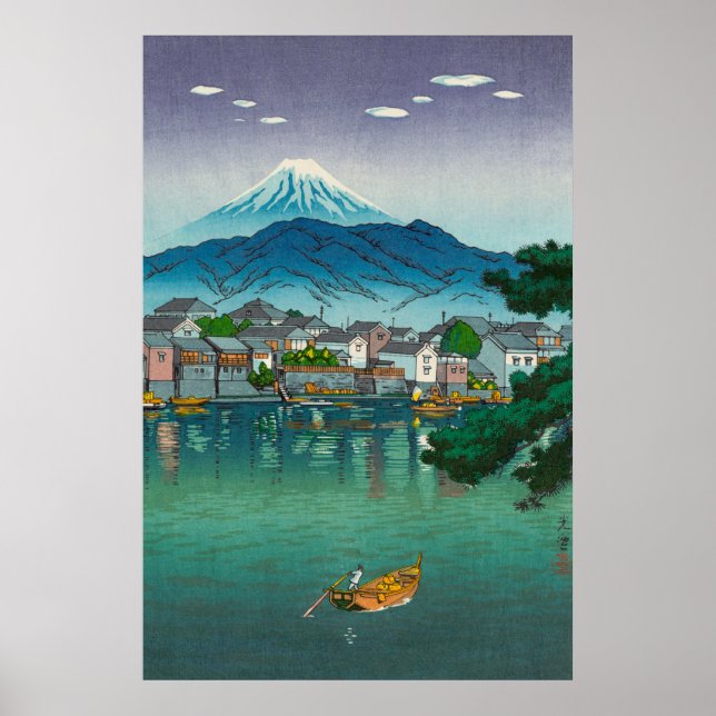 Póster Puerto Tokaido Numazu por Tsuchiya Koitsu (Frente)