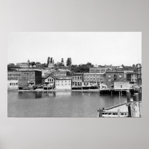 Póster Puerto Townsend, opinión Photograp de la ciudad de