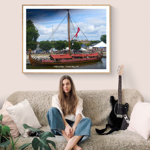 Póster Puerto Viking Ship de Green Bay, Wisconsin