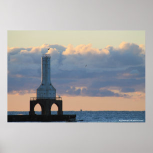 Póster Puerto Washington, Wi. Faro